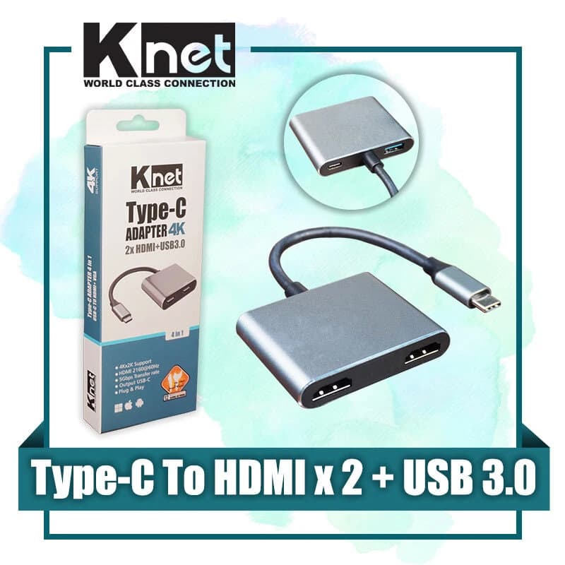 تبدیل Type-C به HDMI/Type-C/USB3.0 کی نت K-CO18 — تصویر ۴