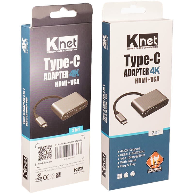 تبدیل Type-C به HDMI/VGA کی نت K-CO16 — تصویر ۶