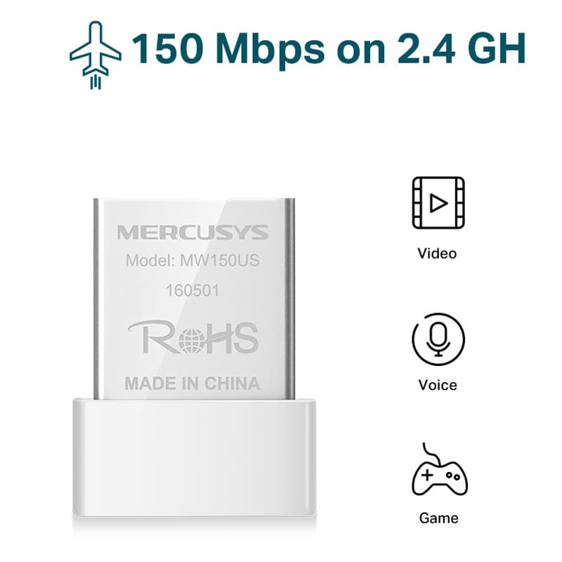 کارت شبکه بی سیم Mercusys N150 MW150US — تصویر ۱۱