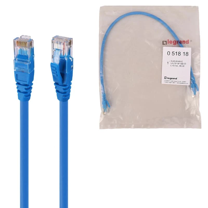 کابل شبکه Legrand 051818 Cat6 0.5m