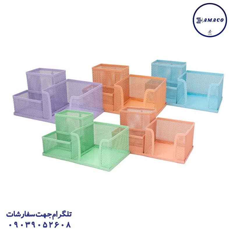 کرونا – ست رومیزی توری فلزی پاستلی کد 201
