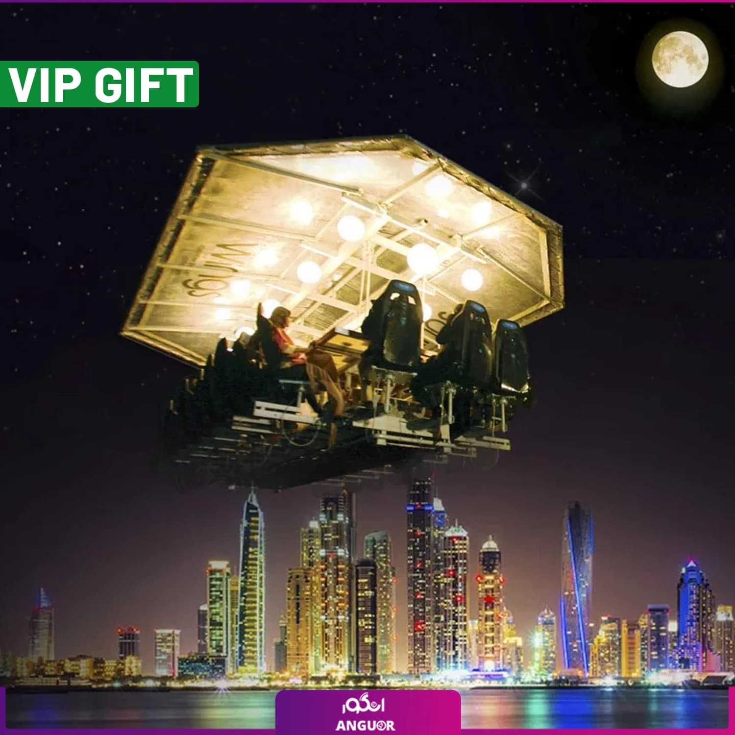 هدیه تجربه شام اخر هفته در آسمان Dinner In The Sky