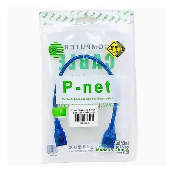 کابل افزایش 30 سانتی usb پی نت (P-NET) — تصویر ۳