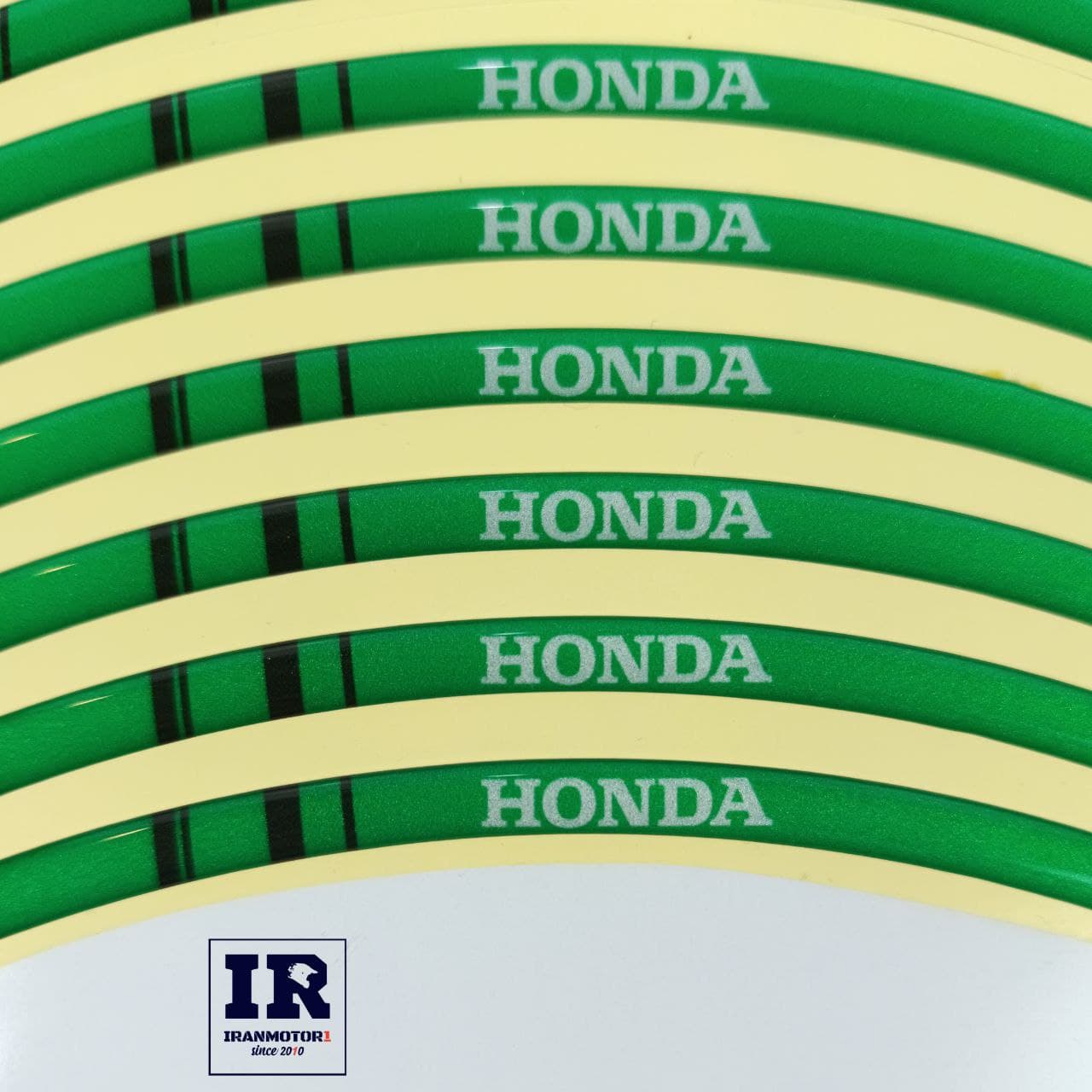 برچسب دور رینگ موتورسیکلت هندا HONDA سبز — تصویر ۴