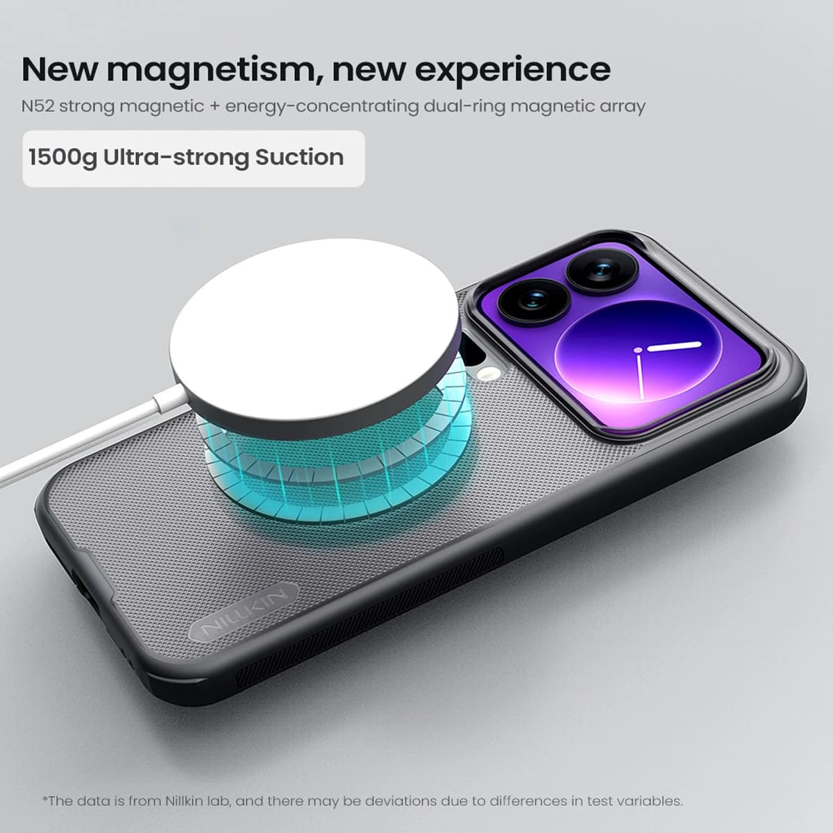 قاب ضدضربه دودی مگنتی Xiaomi 17 Pro مارک نیلکین مدل Super Frosted Shield Pro Clear Magnetic — تصویر ۶