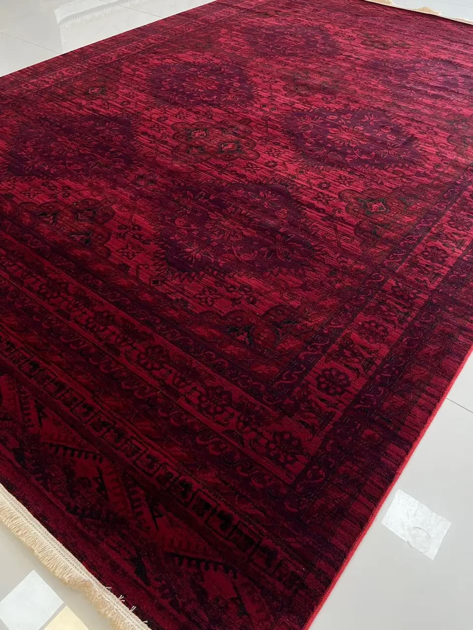 فرش طرح بلوچ رنگ اناری