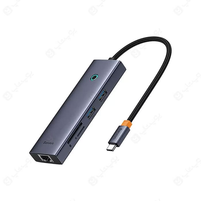 هاب 7 پورت Type-C به USB3.0 ،LAN ،Type-C ،SD ،TF و HDMI بیسوس مدل B00052805813