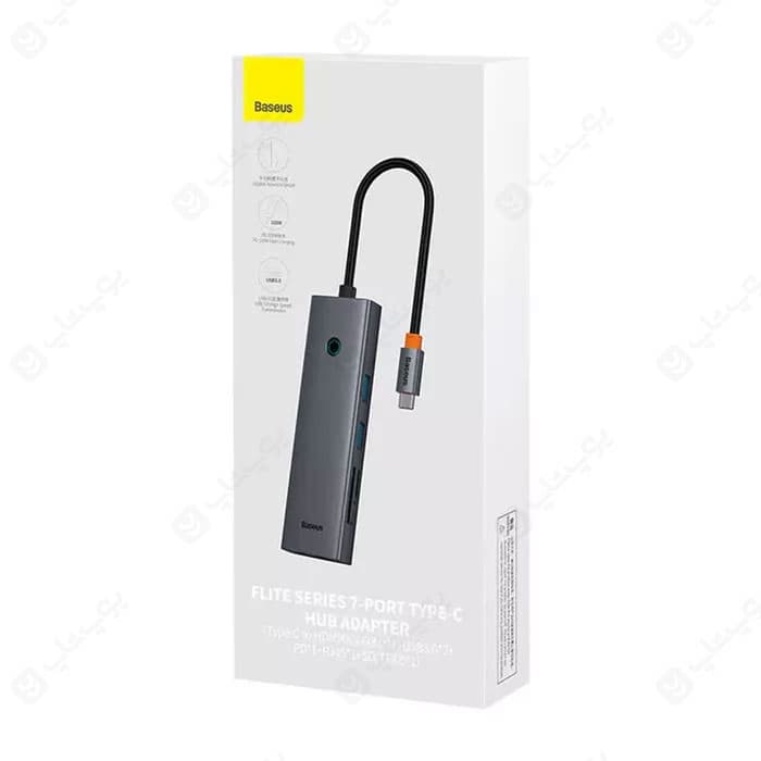 هاب 7 پورت Type-C به USB3.0 ،LAN ،Type-C ،SD ،TF و HDMI بیسوس مدل B00052805813 — تصویر ۷