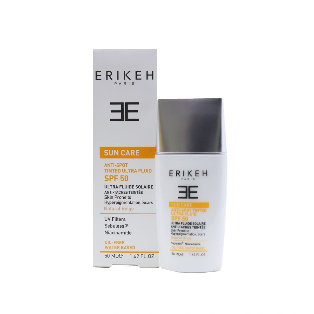 کرم ضد آفتاب و ضد لک SPF50 بژ طبیعی اریکه 50 میلی لیتر