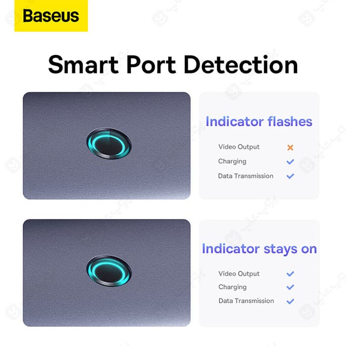 هاب 5 پورت Type-C به 3.0 USB و HDMI بیسوس مدل B00052809813 — تصویر ۸