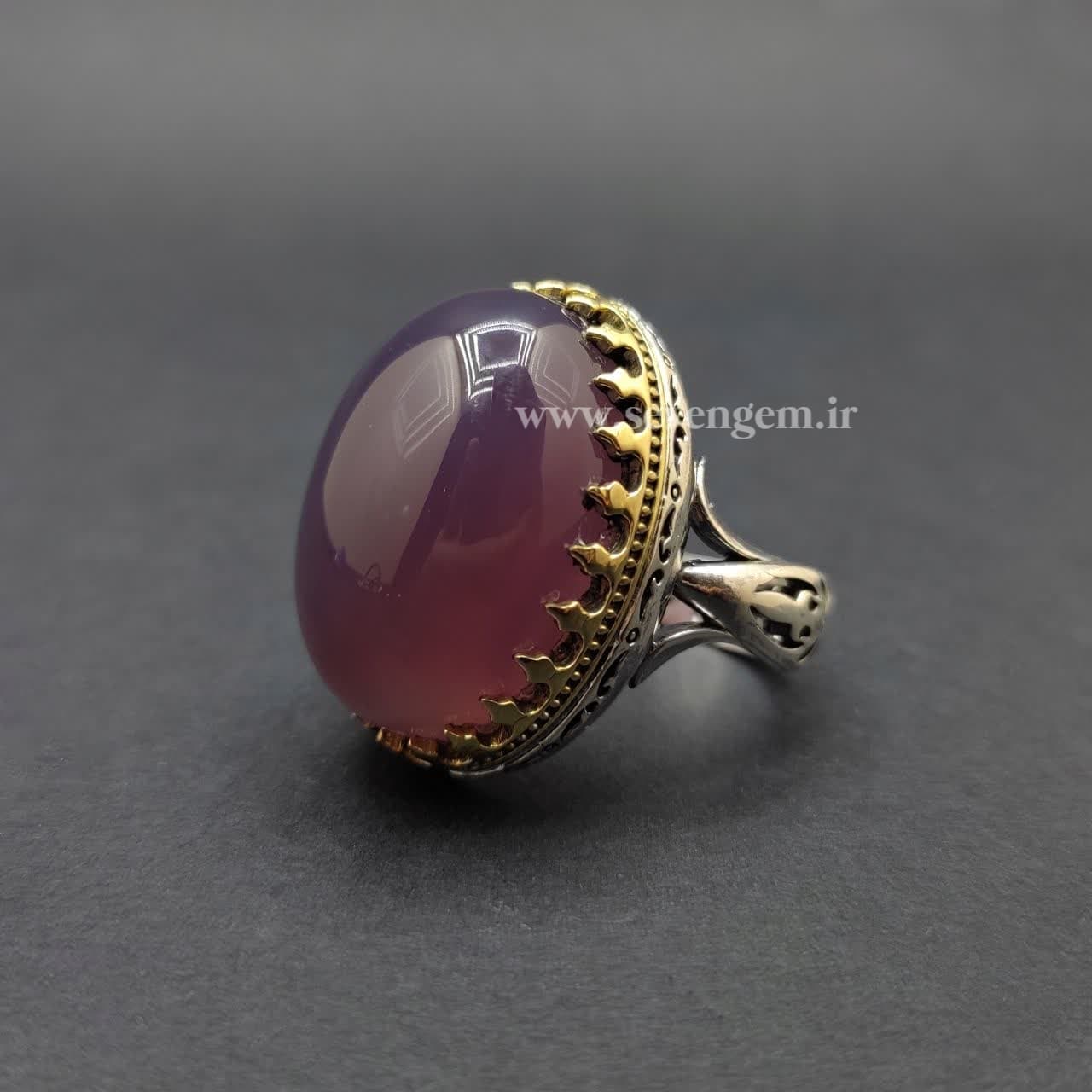 انگشتر مردانه عقیق سوسنی (کد720)