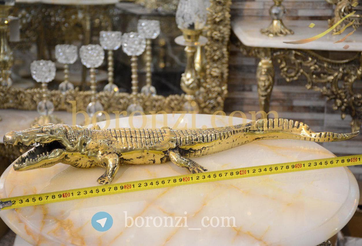 تمساح بزرگ و خاص برنزی