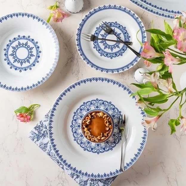 سرویس غذا خوری 35 پارچه چینی زرین مدل بخارا درجه عالی — تصویر ۴