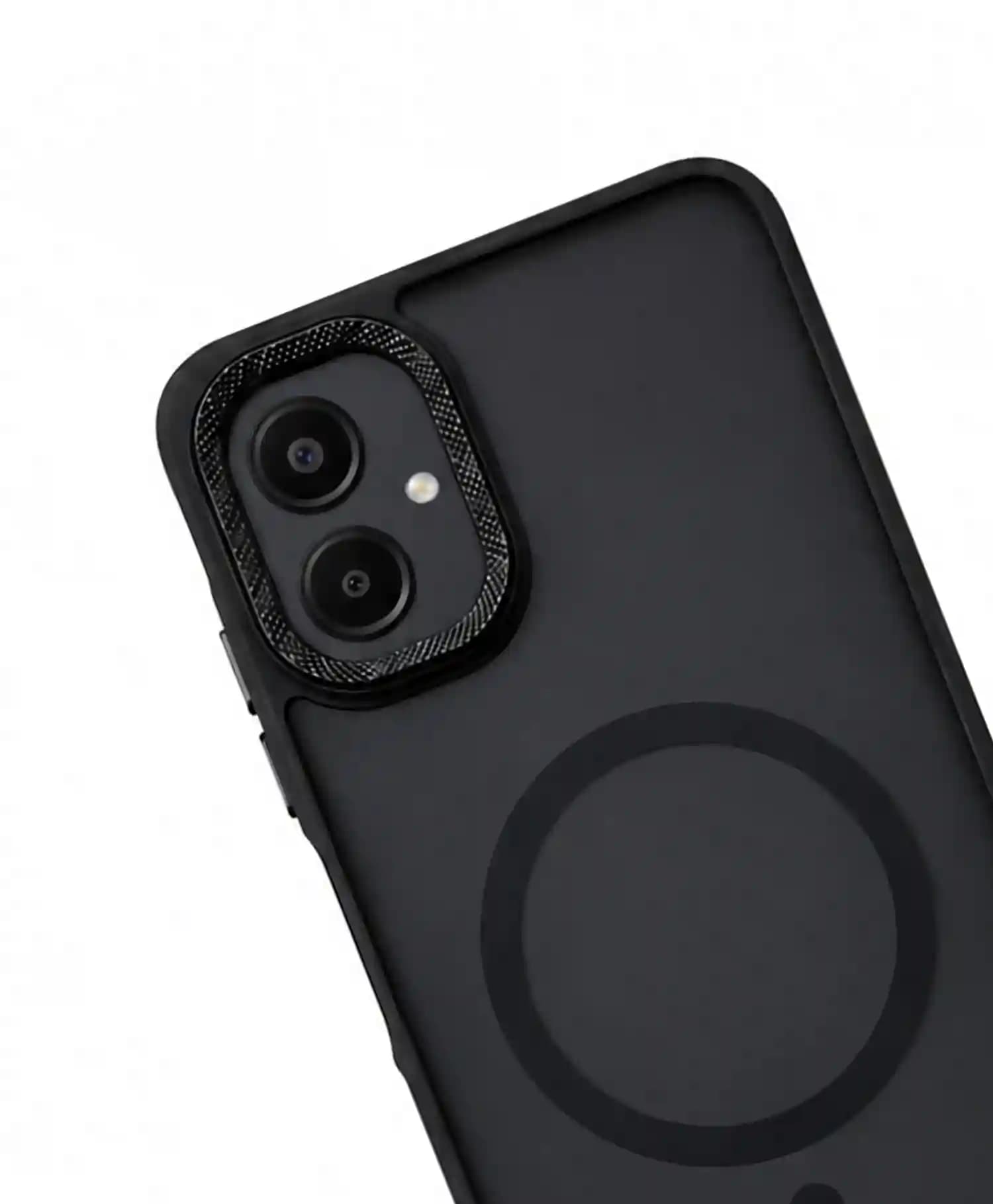 قاب پشت مات مگ سیف دار لنز کربنی مجیک ماسک گوشی Samsung A06 — تصویر ۲