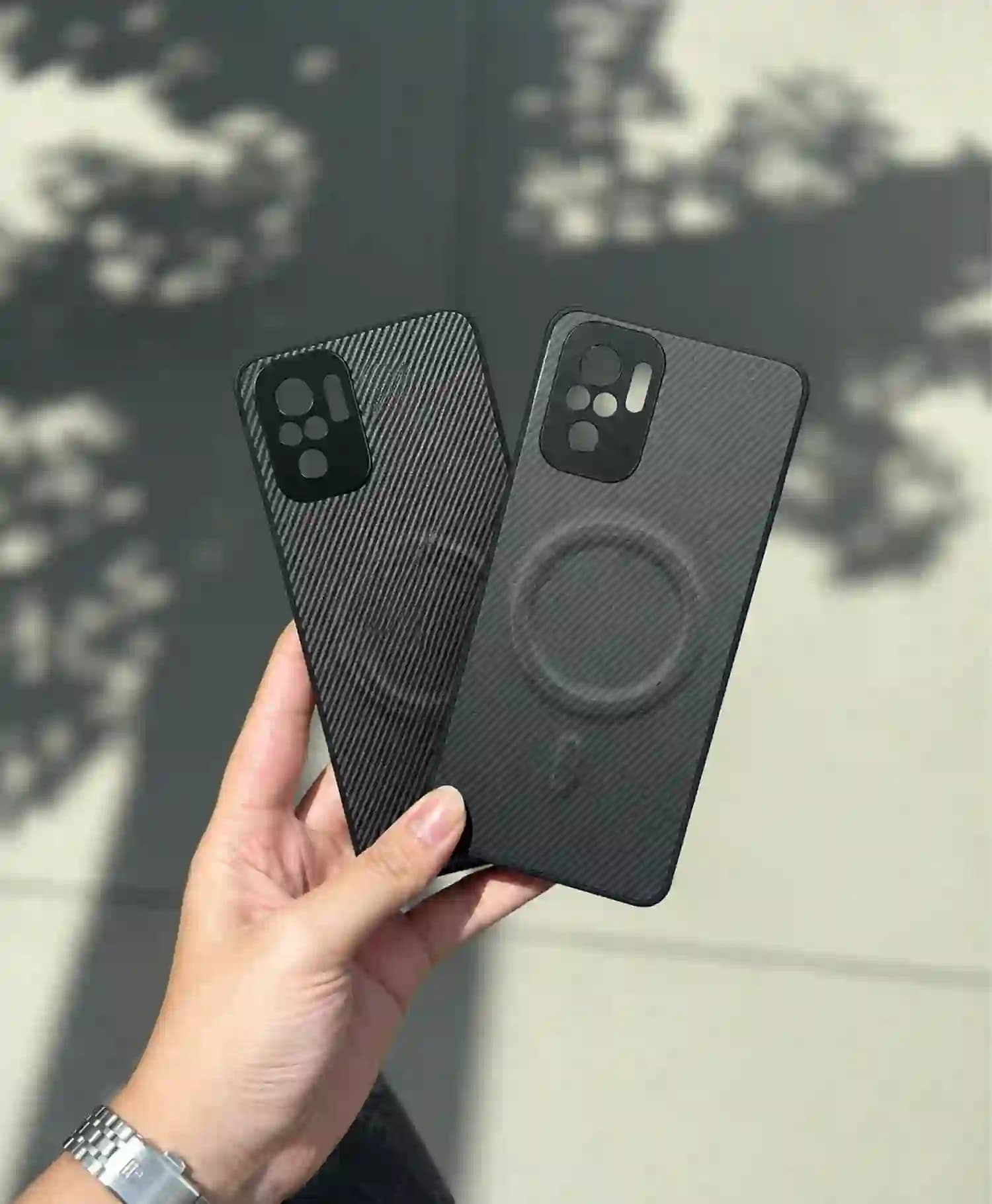 قاب کربنی مگ سیف دار محافظ لنز دار سولادا گوشی موبایل Redmi Note 10 — تصویر ۴