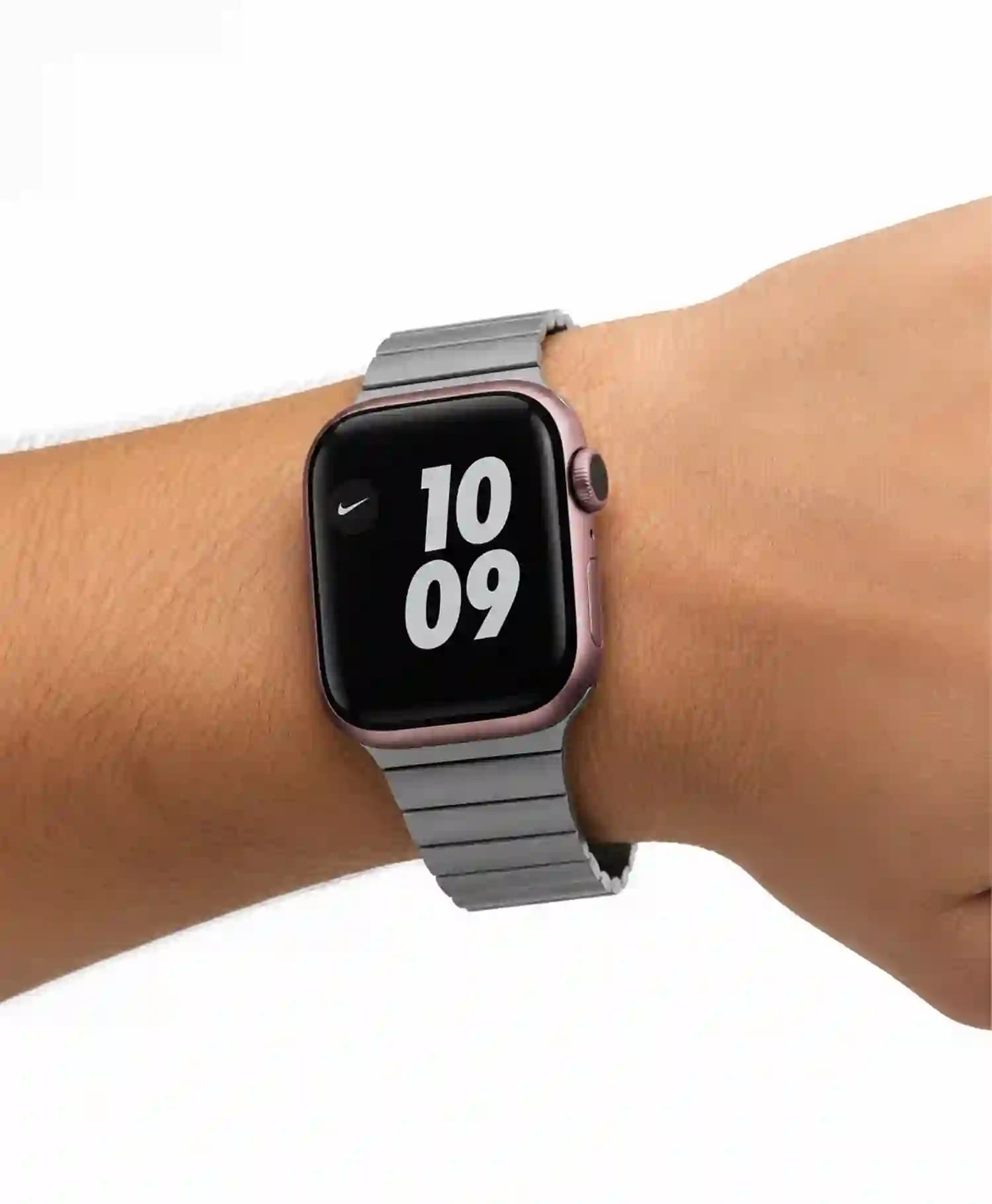 بند استیل اسپیگن اپل واچ مدل Omega سایز 38-40-41 — تصویر ۳