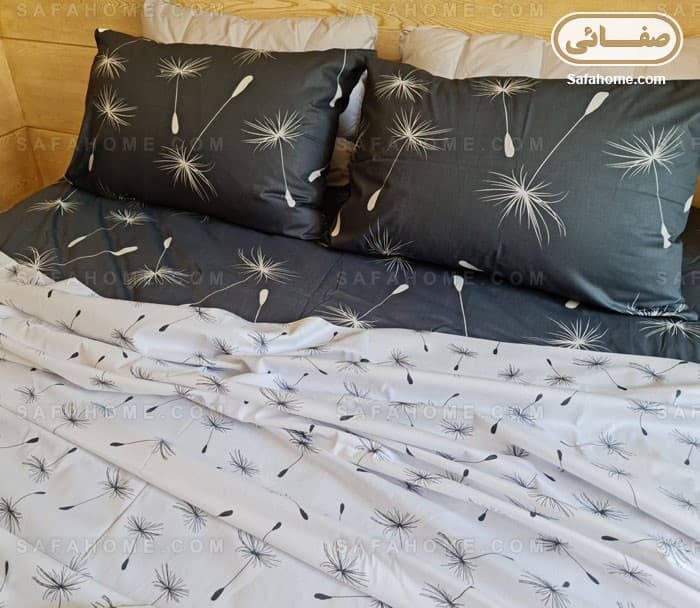ست ملحفه روانداز کتان طرح قاصدک — تصویر ۲