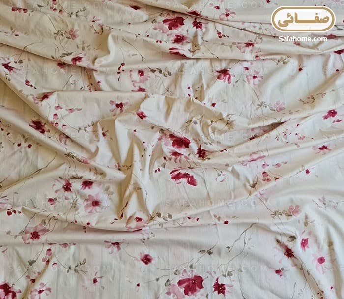ست ملحفه روانداز ساتن پنبه طرح ارکید — تصویر ۷