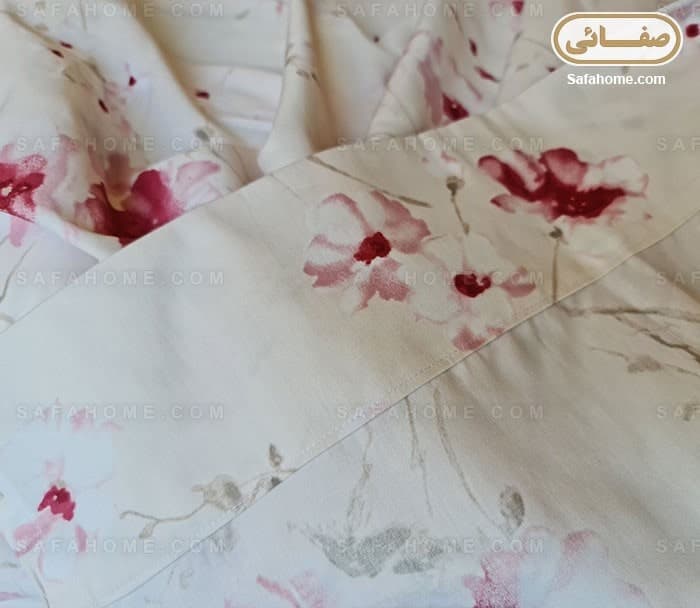 ست ملحفه روانداز ساتن پنبه طرح ارکید — تصویر ۶