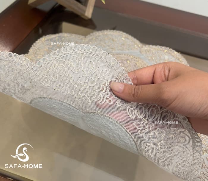 رومیزی جلومبلی گرد طرح گل 3 تکه — تصویر ۵