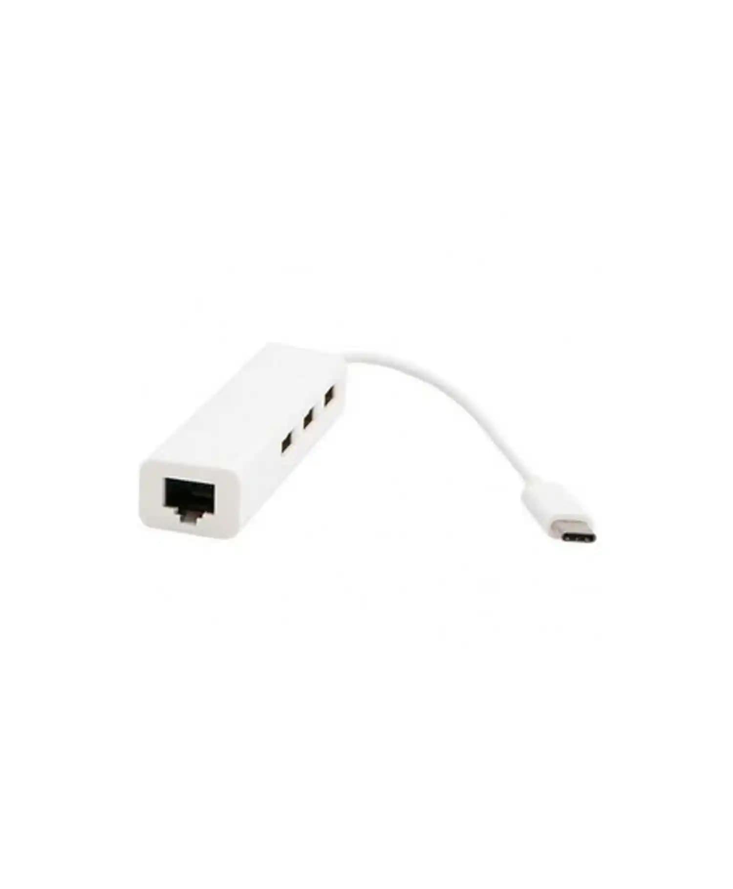 هاب 4 پورت تبدیل Type C به Usb و Lan رویال — تصویر ۳
