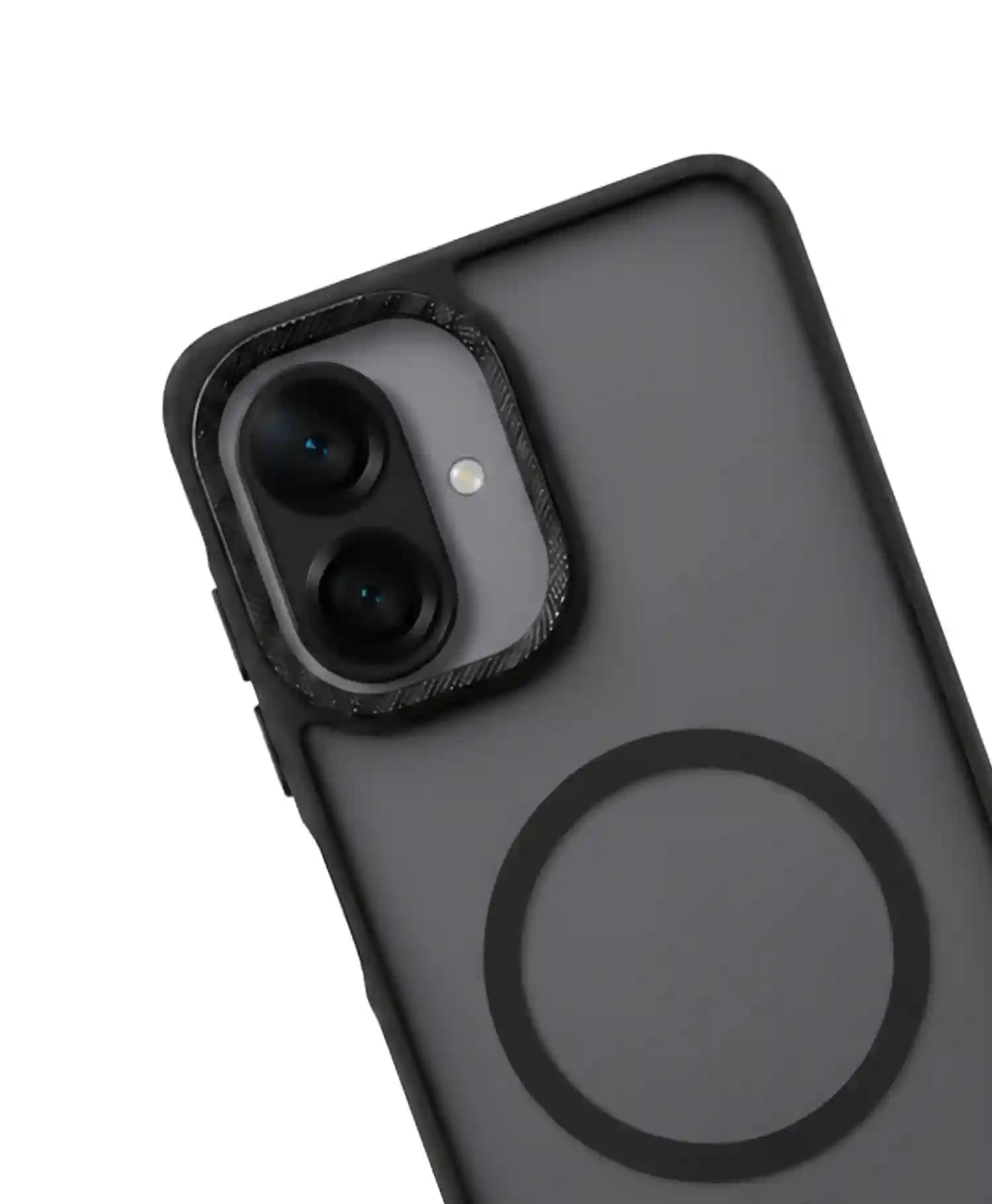 قاب پشت مات مگ سیف دار لنز کربنی مجیک ماسک گوشی Samsung A07 — تصویر ۲