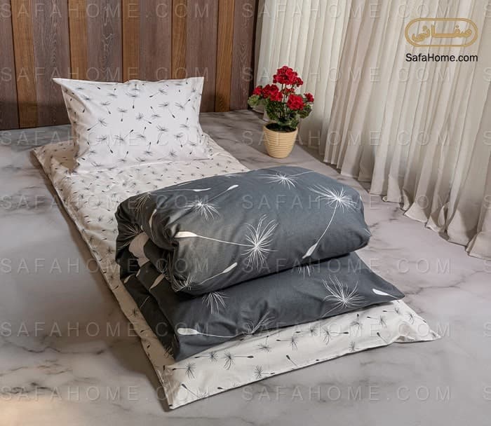 سرویس تشک مهمان یک نفره 6 تکه طرح قاصدک سفید — تصویر ۲
