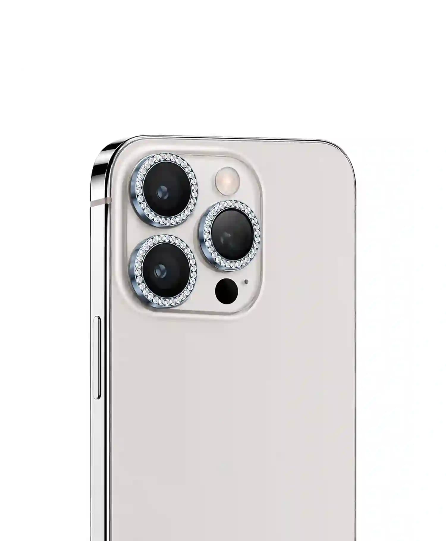 محافظ لنز فلزی نگین دار گوشی موبایل Iphone 13 Pro — تصویر ۲