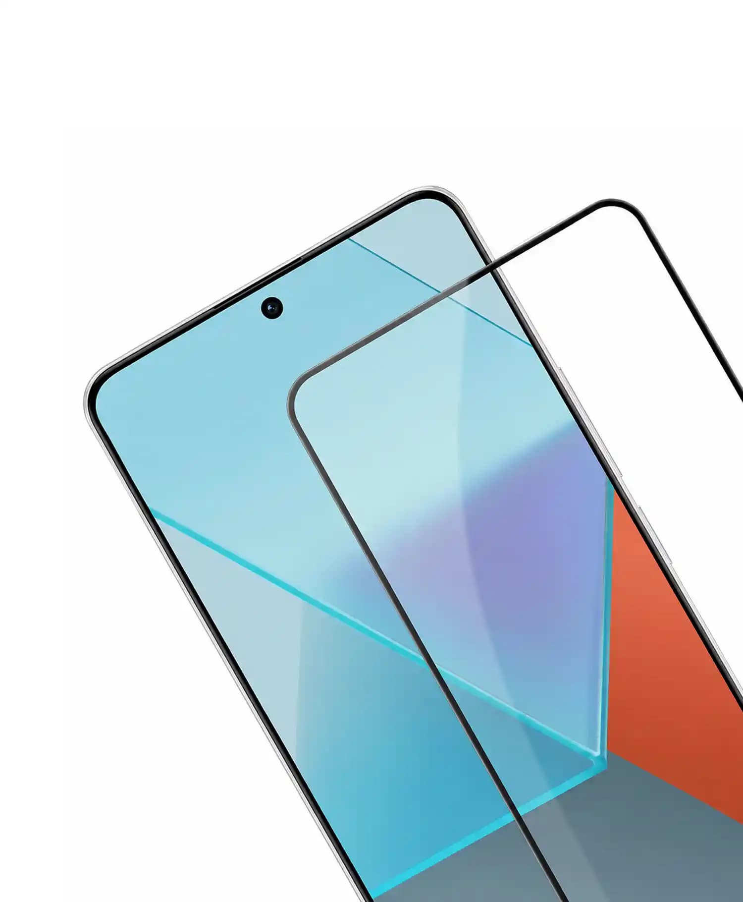 گلس فول تمام چسب مشکی گوشی موبایل Redmi Note 13 Pro Plus — تصویر ۳
