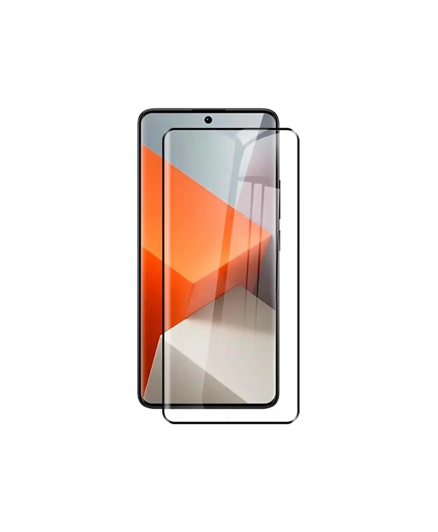 گلس فول تمام چسب مشکی گوشی موبایل Redmi Note 13 Pro Plus