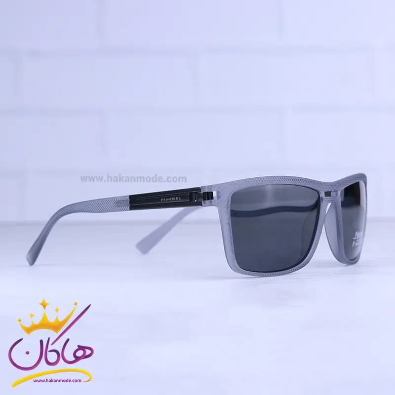 عینک آفتابی مردانه مورل پلاریزه فریم طوسی D2417P/1 — تصویر ۴