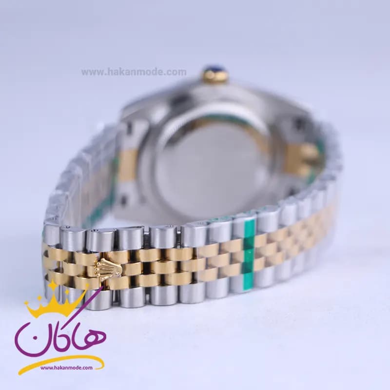 ساعت مردانه رولکس فلزی دیت جاست صفحه سبز 4043/20 — تصویر ۳