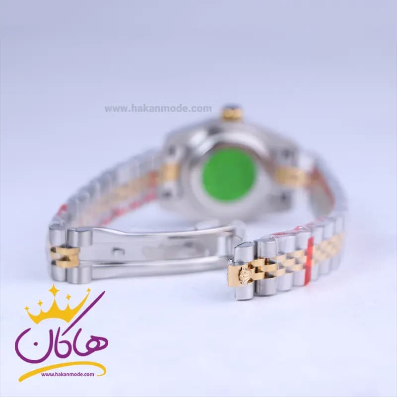ساعت مچی زنانه رولکس فلزی دیت جاست صفحه سبز 4041/37 — تصویر ۲