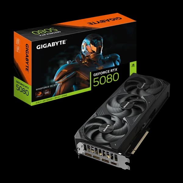 کارت گرافیک گیگابایت RTX 5080 Windforce OC SFF حافظه 16 گیگابایت — تصویر ۶