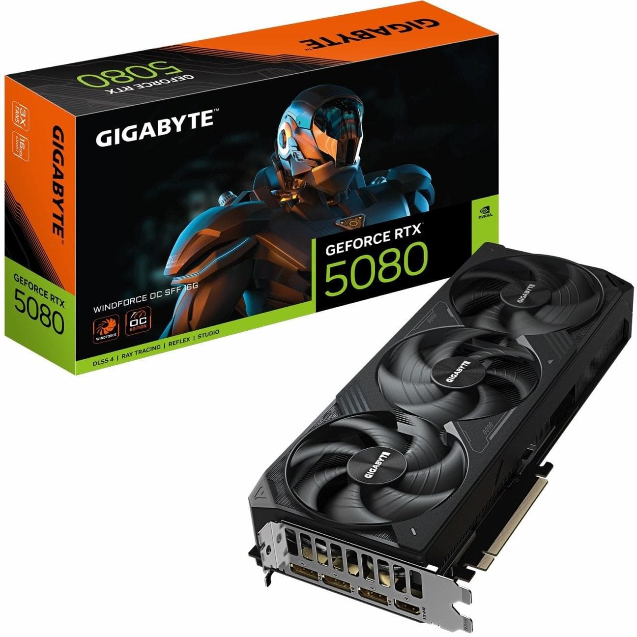 کارت گرافیک گیگابایت RTX 5080 Windforce OC SFF حافظه 16 گیگابایت — تصویر ۵
