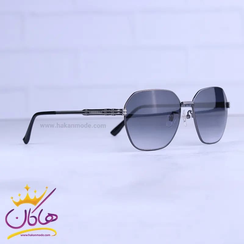 عینک آفتابی مردانه گوچی فریم دودی فلزی GG 1355/3 — تصویر ۳
