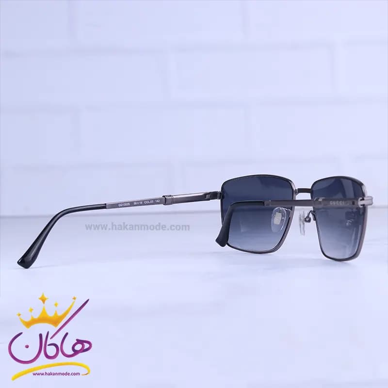 عینک آفتابی گوچی مردانه تمام فریم دودی فلزی GG1352/3 — تصویر ۳