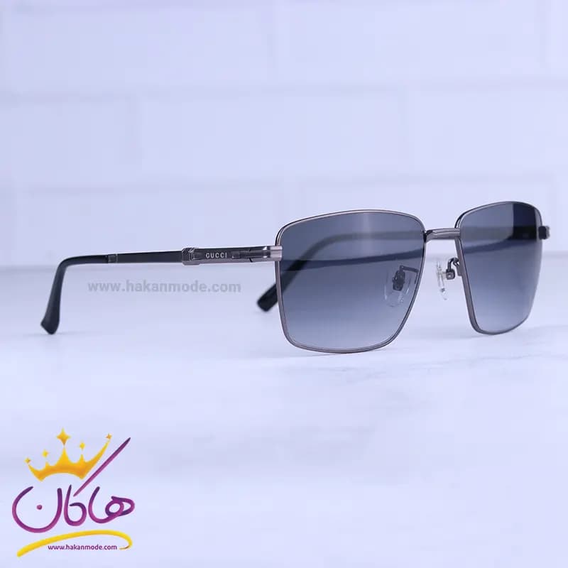 عینک آفتابی گوچی مردانه تمام فریم دودی فلزی GG1352/3 — تصویر ۴