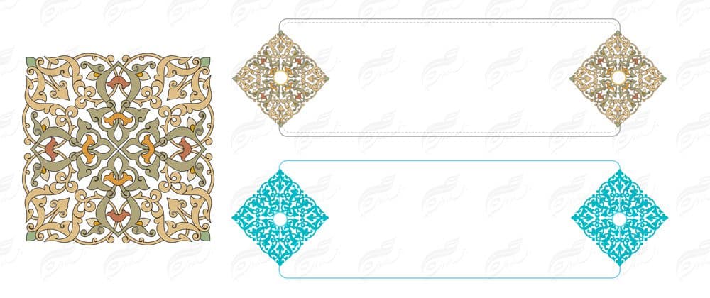 طرح کادر و حاشیه تذهیب لایه باز اسلیمی ۳۱ psd — تصویر ۲