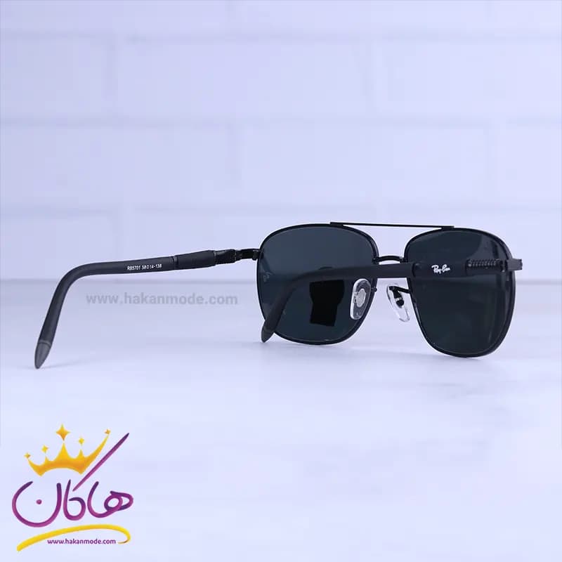 عینک آفتابی ری بن مردانه مشکی خلبانی RB 5701/1 — تصویر ۳