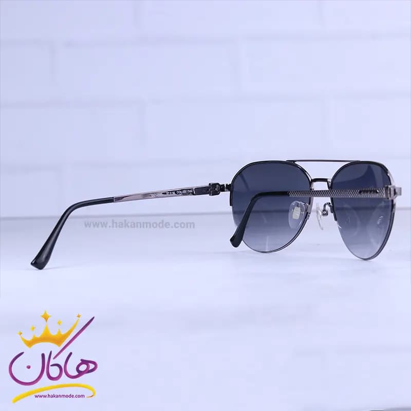 عینک آفتابی گوچی مردانه نیم فریم دودی فلزی GG1358/3 — تصویر ۳