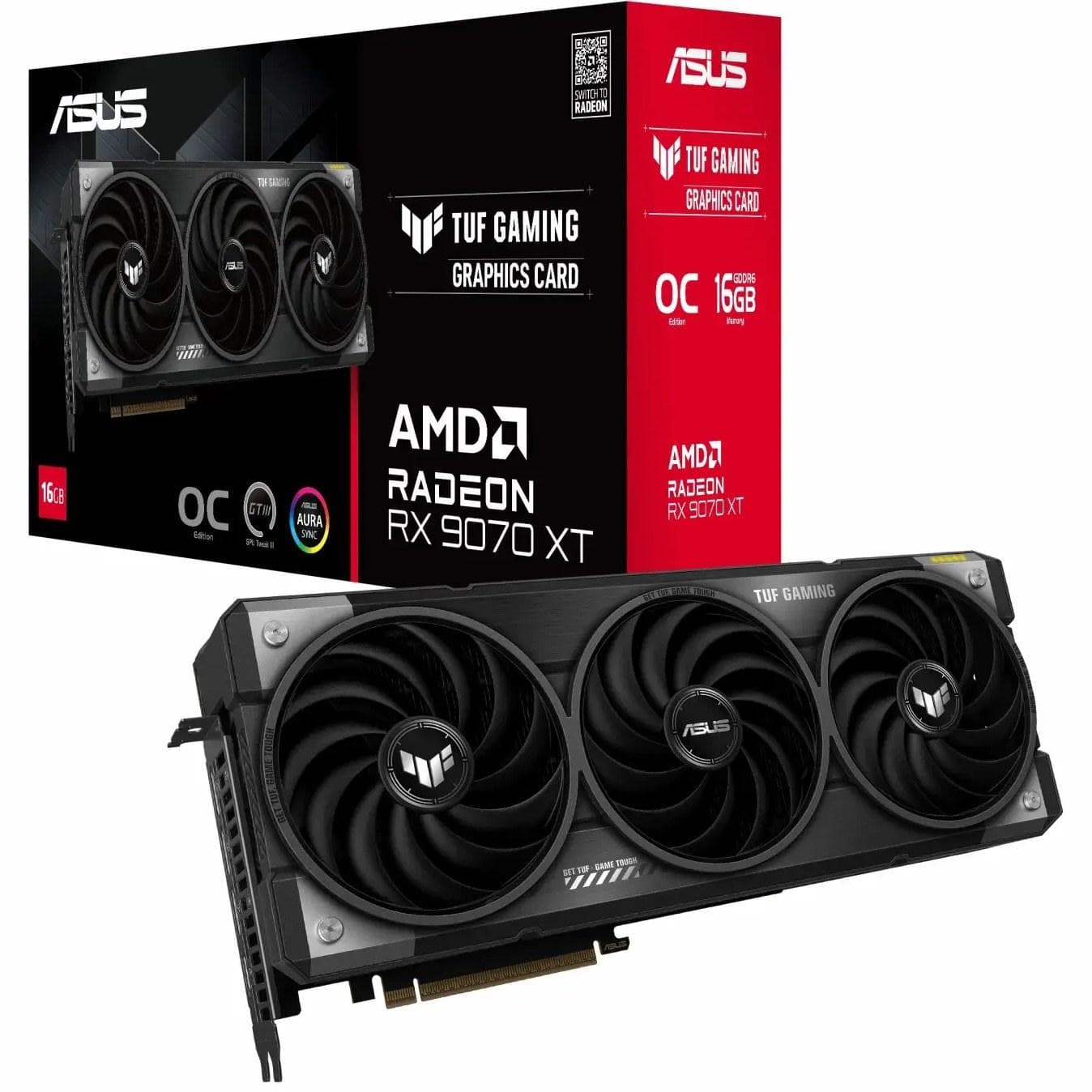 کارت گرافیک ایسوس مدل TUF Gaming RX 9070 XT OC حافظه 16 گیگابایت — تصویر ۴