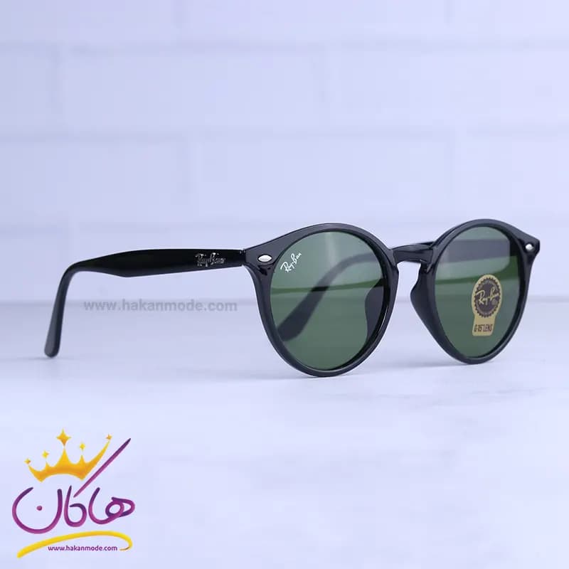 عینک آفتابی ریبن فریم گرد شیشه سبز RB 2180/1 — تصویر ۴