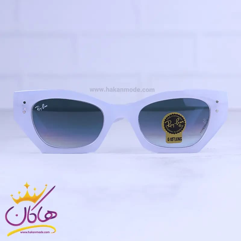 عینک آفتابی ری بن فریم سفید گربه ای RB 4430/2