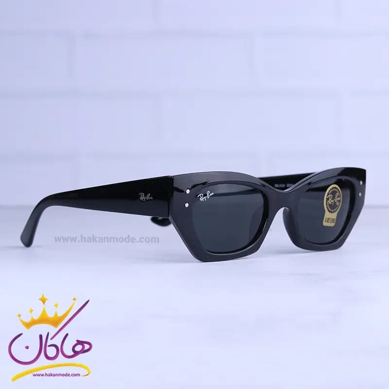 عینک آفتابی ری بن فریم مشکی گربه ای RB 4430/1 — تصویر ۴