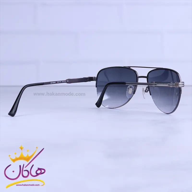 عینک آفتابی گوچی مردانه نیم فریم دودی فلزی GG 1354/3 — تصویر ۳