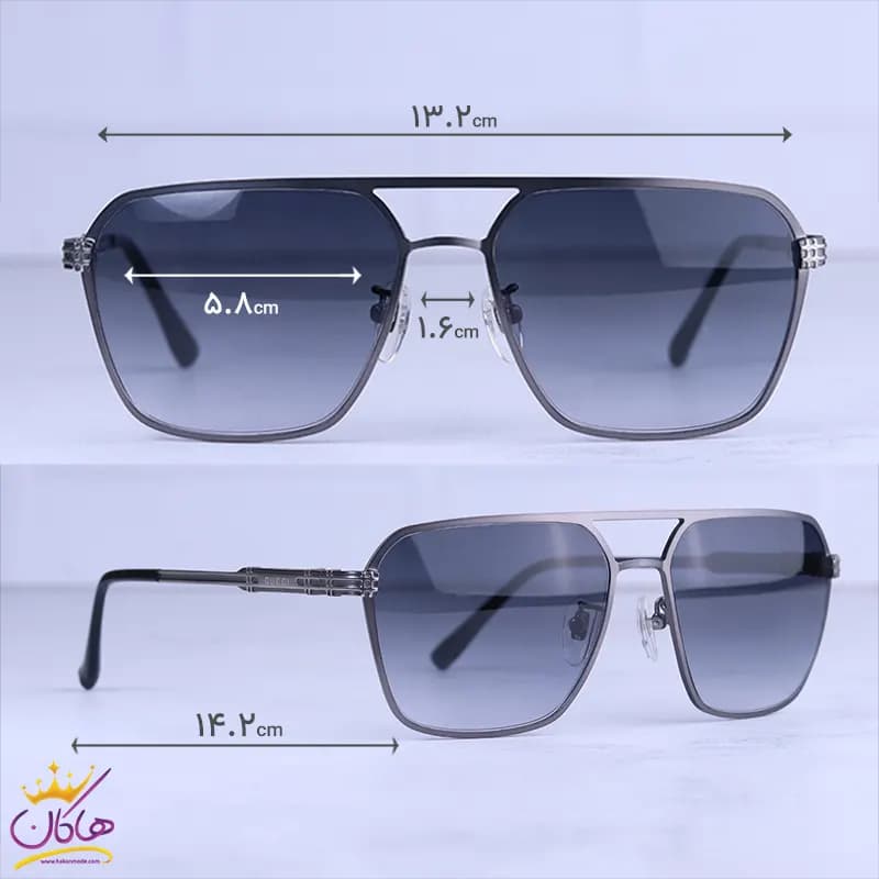 عینک آفتابی گوچی مردانه فریم دودی فلزی GG 1353/3 — تصویر ۲