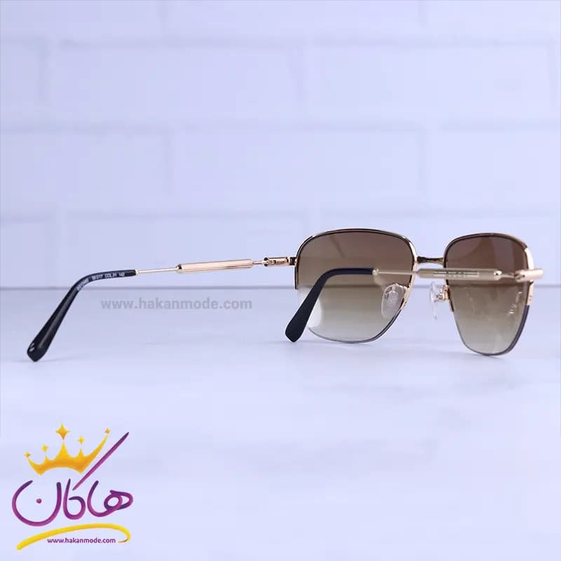 عینک آفتابی گوچی مردانه فریم خلبانی طلایی GG 1248/1 — تصویر ۳