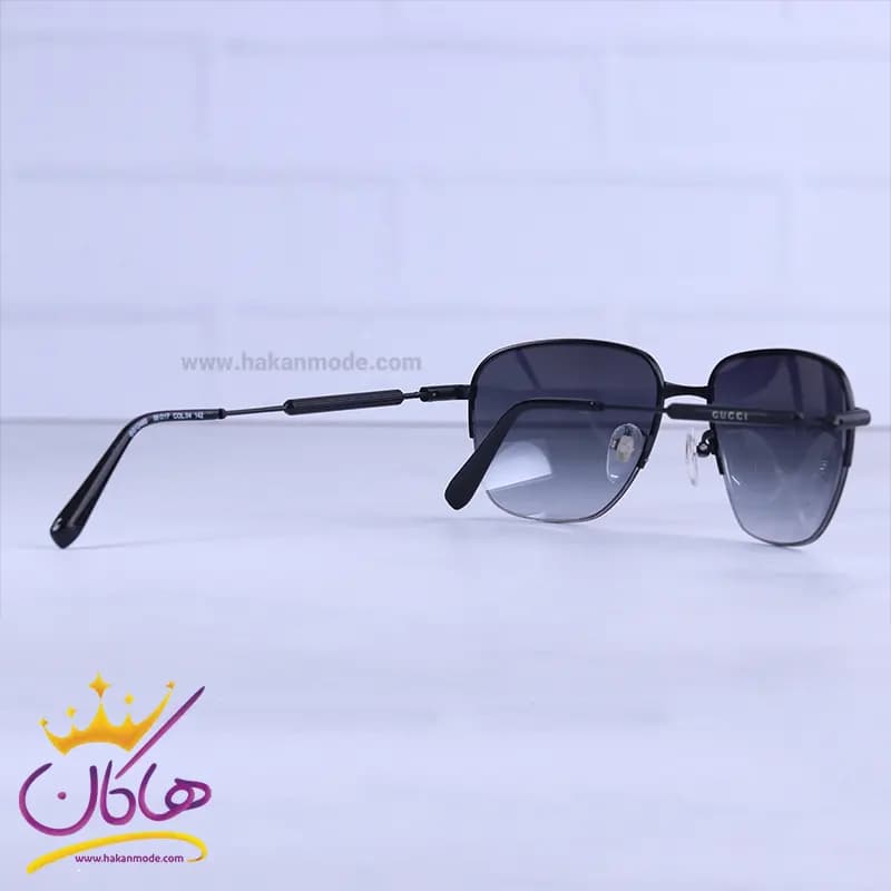 عینک آفتابی گوچی مردانه فریم خلبانی مشکی GG1248/4 — تصویر ۳