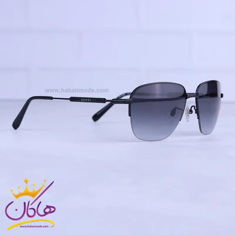 عینک آفتابی گوچی مردانه فریم خلبانی مشکی GG1248/4 — تصویر ۴